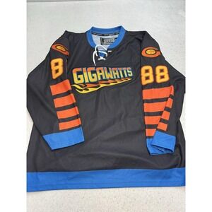 Geeky Jerseys Shirt Mens Large Black Gigawatts Marty McFly 88 Hockey Jersey